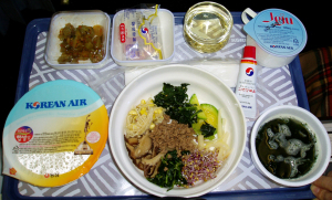 大韓航空の機内食ビビンバ