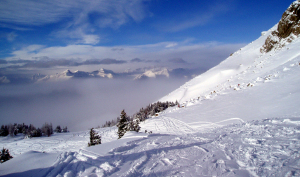カナダ・ウィスラースキー場の雪景色